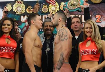 Golovkin y Martirosyan cumplen peso en California