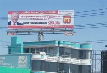 Agresión política colocar espectacular de AMLO en edificio del Panal: Valdez