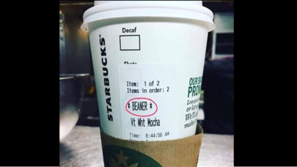 Le escriben frijolero a mexicano en un Starbucks, en California