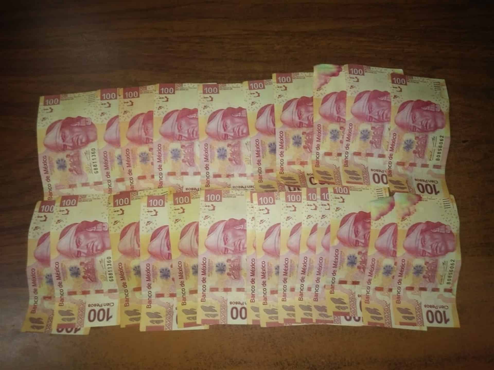 Lo detienen con 25 billetes falsos de 100 pesos