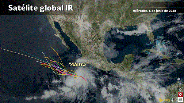 Se forma tormenta tropical Aletta en el océano Pacífico