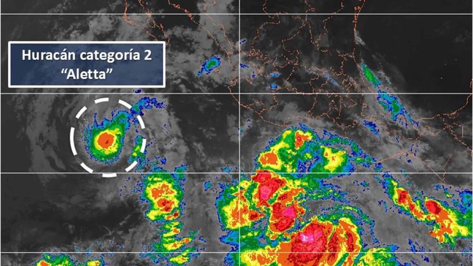 Aletta se debilita a huracán categoría 2