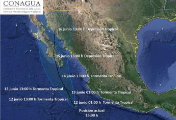 Huracán Bud se desplaza paralelo a costas de México