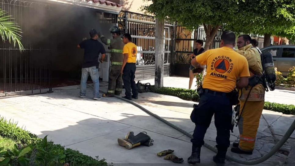 Se incendia un domicilio en el sector Scally en Los Mochis