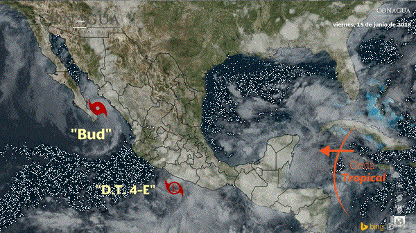 BCS y Sonora tendrán tormentas intensas en las próximas horas por Bud