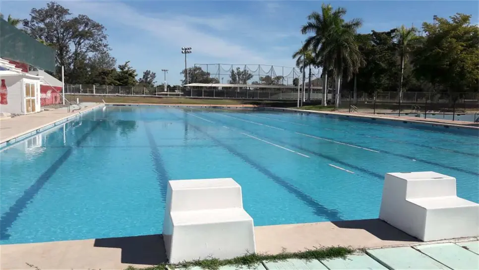 Alberca de la ciudad deportiva Aurelio Rodríguez.