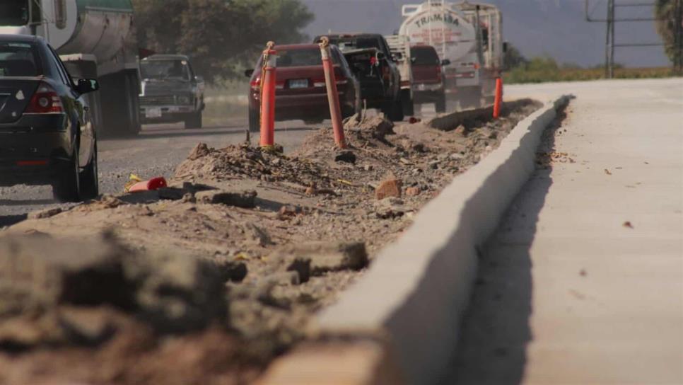 Al 30 % la colocación de luminarias en la Mochis-Topo