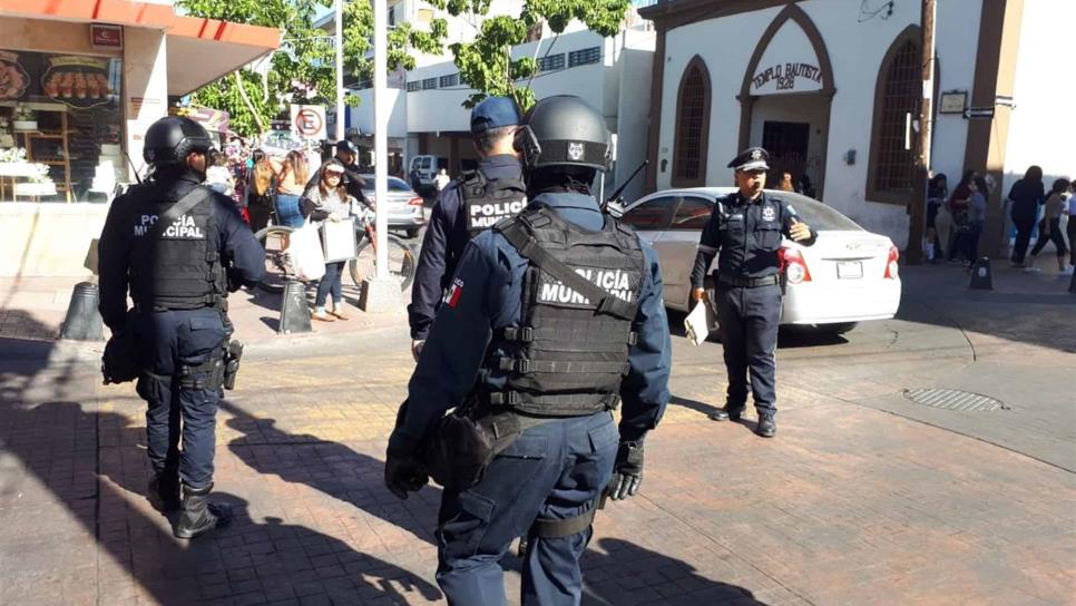 Mantiene Policía Municipal operativo en el Centro Sinaloa