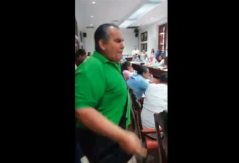 Interrumpe simpatizante de Morena sesión de Cabildo en Culiacán