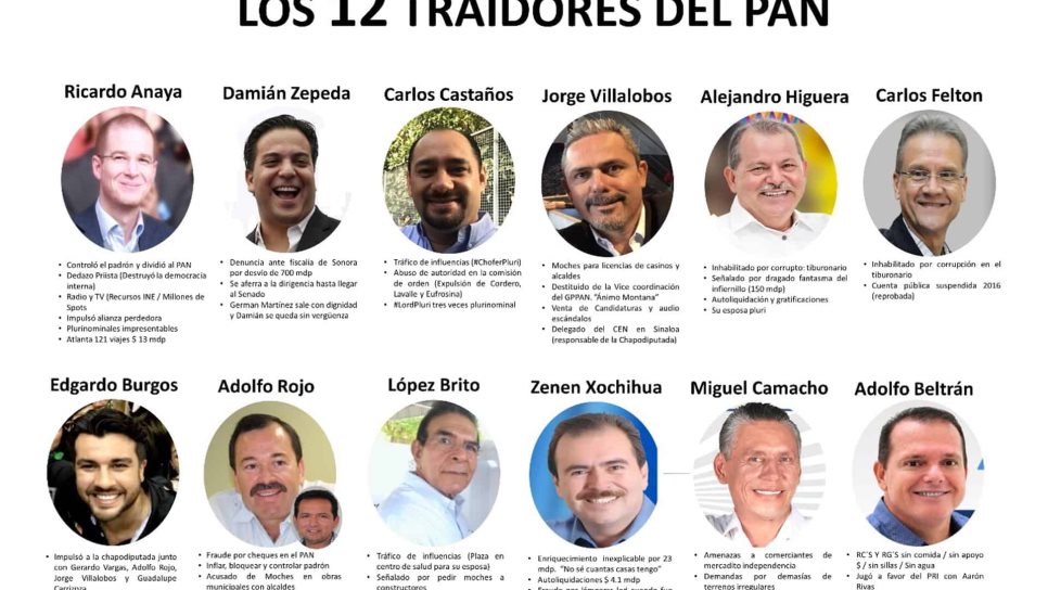 Tiene el PAN 12 traidores, acusa Roberto Cruz