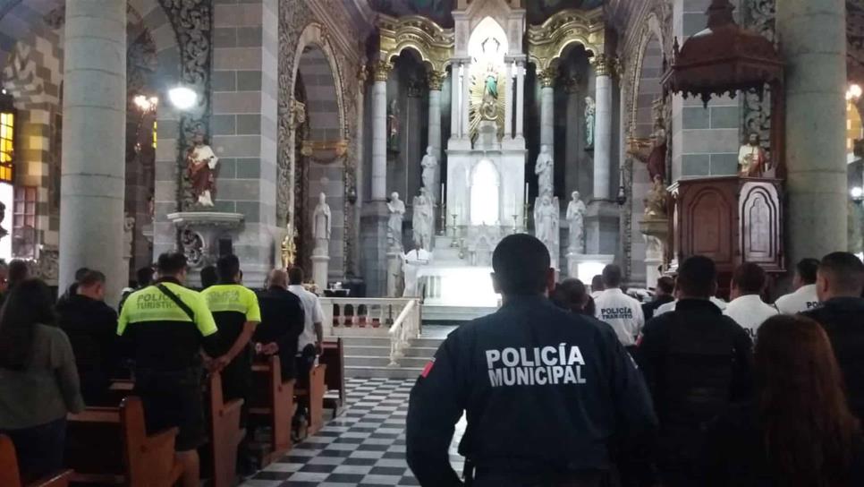 Realizan misa de acción de gracias por el Día del Policía