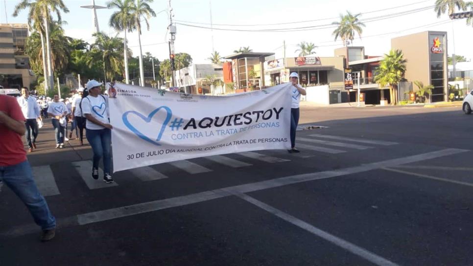 Marchan contra la trata de personas en Culiacán