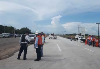 Reabren a la circulación vial 5 km más de la Mochis-Topo