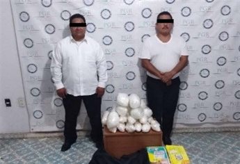 Detienen a dos por transportar 16 kilos de cristal