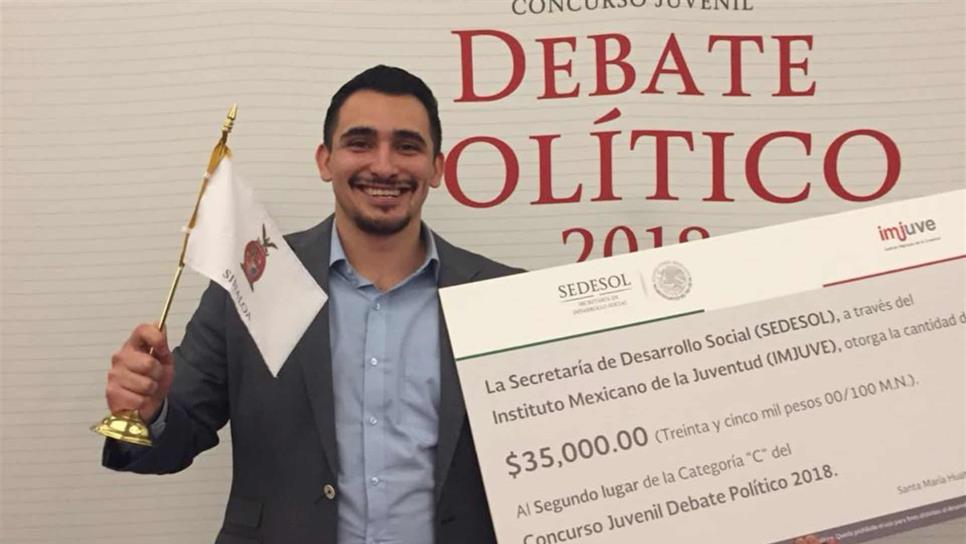 Sinaloense obtiene segundo lugar nacional en “Debate Político”