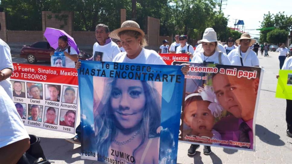 Marchan Rastreadoras en El Fuerte; exigen justicia para sus desaparecidos