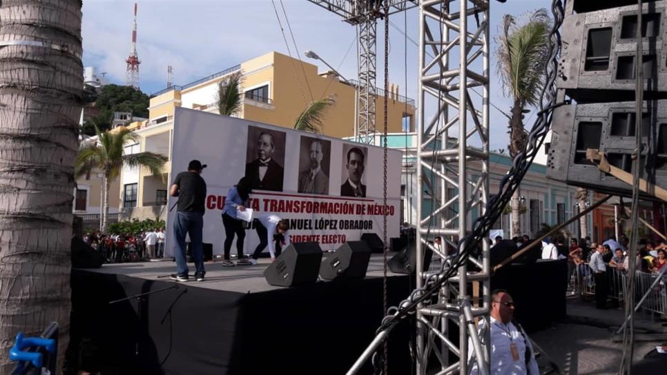 Con eventos artísticos reciben a AMLO en Mazatlán