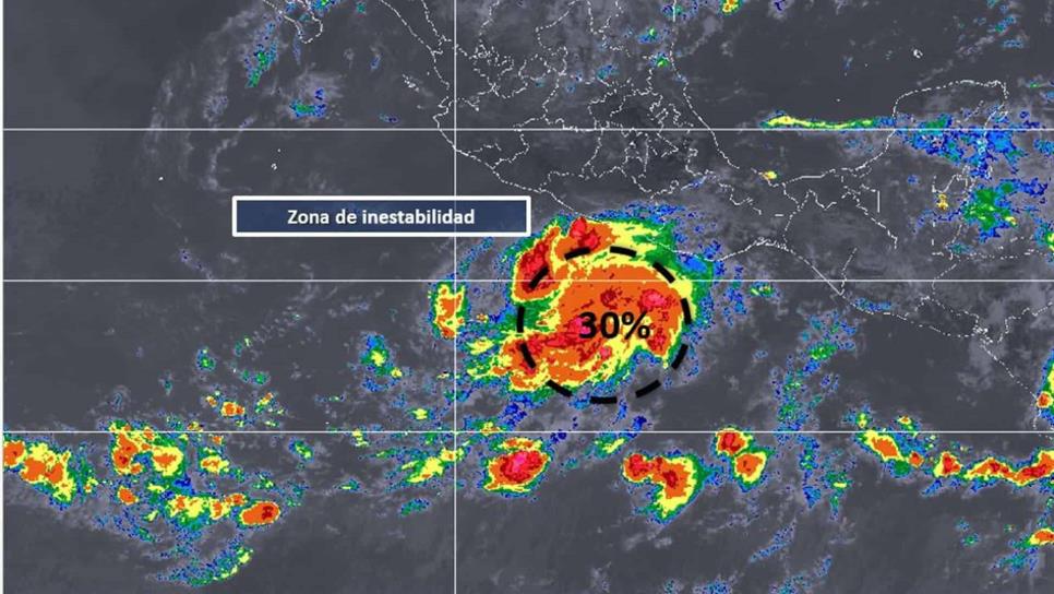 Zona de inestabilidad con 30% de potencial ciclónico en el Pacífico