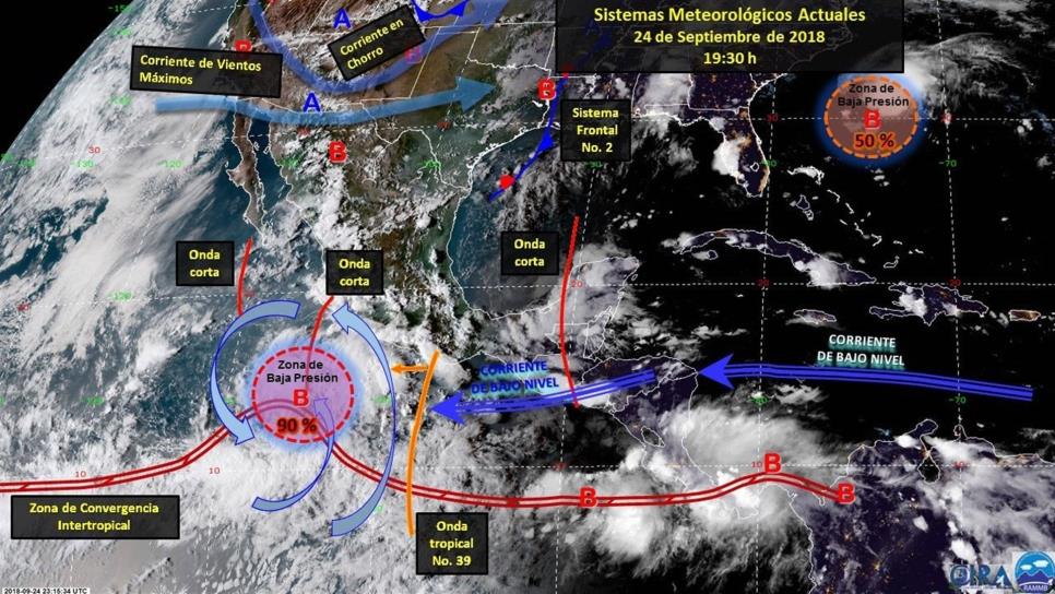 Cerrará septiembre con 2 ciclones en el Océano Pacífico: Conagua