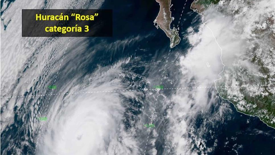 Huracán Rosa alcanza categoría 3