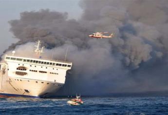 Se incendia ferry con 335 personas a bordo en mar Báltico