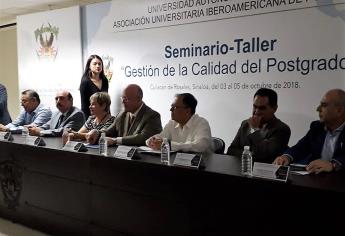 Inaugura UAS Seminario-Taller de Gestión de la Calidad del Postgrado