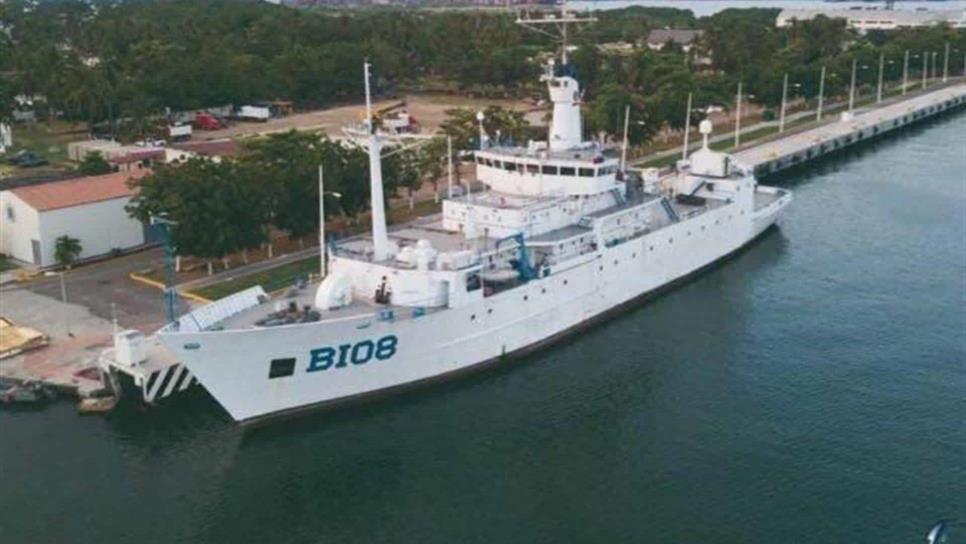 Arriba a Sinaloa el buque investigación oceanográfica, “Tecolutla”