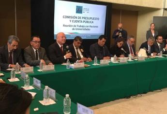Se reúnen rectores con Comisiones de Presupuesto y de Educación
