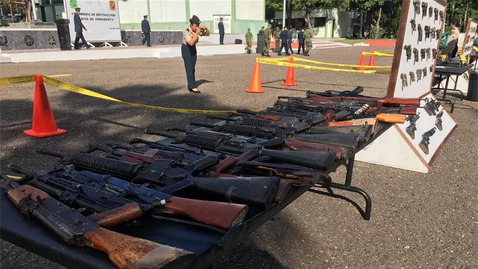 Destruyen armas en la Novena Zona Militar