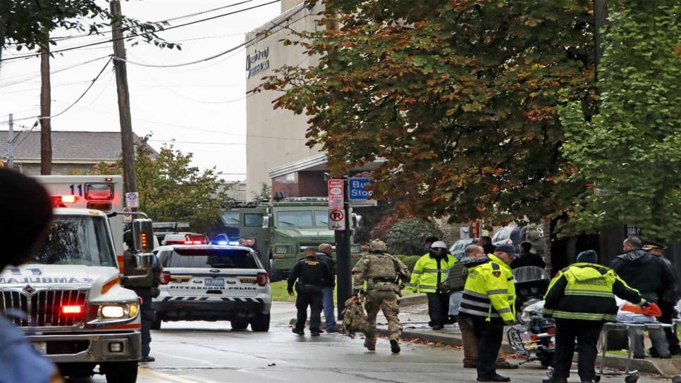 Se rinde atacante de sinagoga en Pittsburgh tras matar a 8