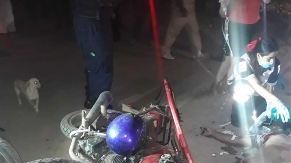 Muere motociclista al chocar en Palos Blancos