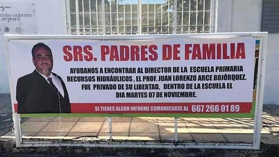 Aparece con vida director de primaria desaparecido en Culiacán Aparece con vida director de primaria desaparecido en Culiacán