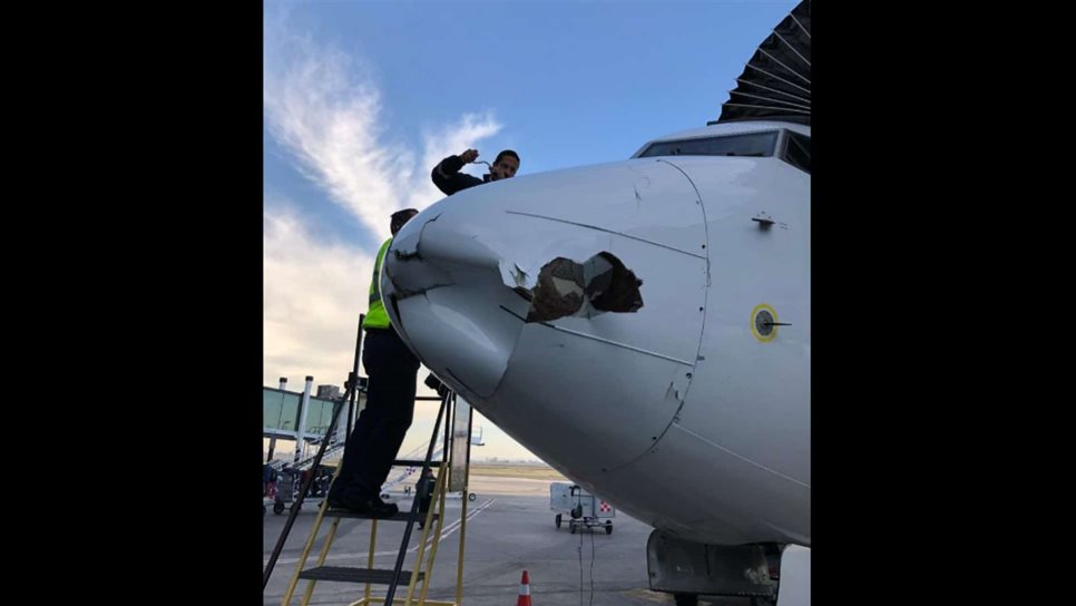 Dron impacta con avión de Aeroméxico en Tijuana