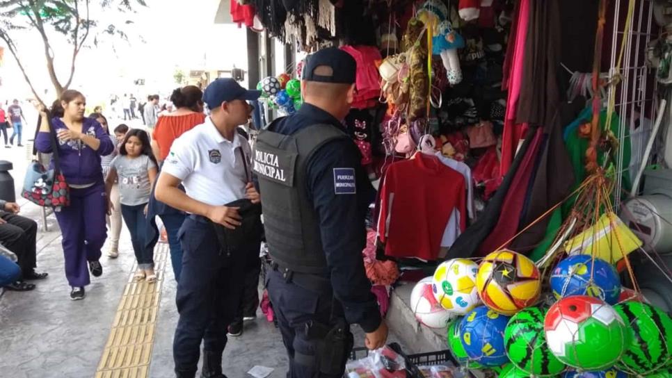 Refuerza vigilancia en Centro de Los Mochis; incorporan de 18 cadetes