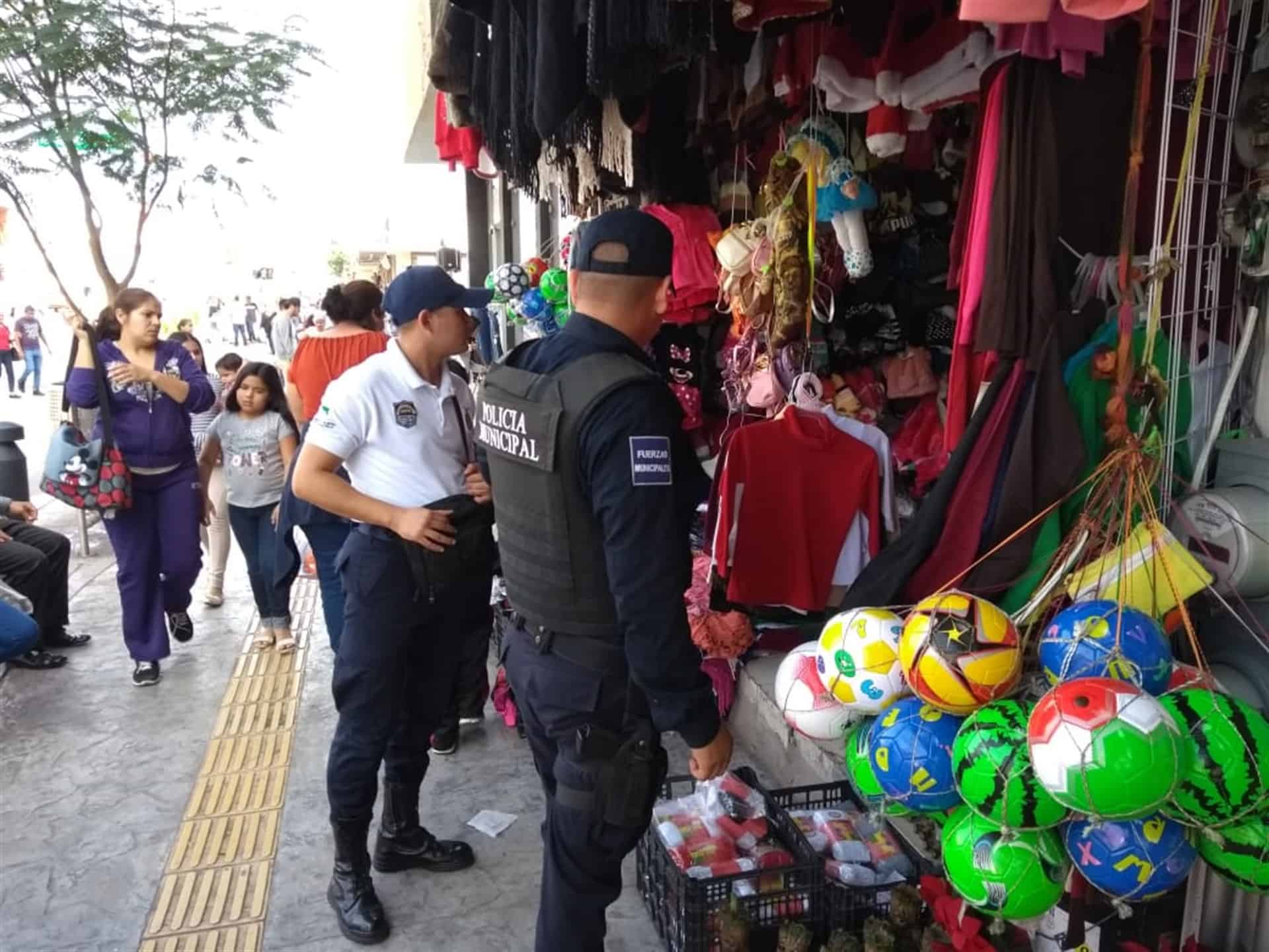 Refuerza vigilancia en Centro de Los Mochis; incorporan de 18 cadetes