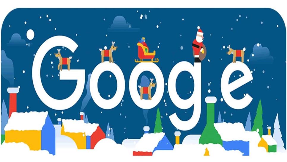 Santa comienza la entrega de regalos en doodle de Google
