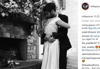 Miley Cyrus comparte fotos de su boda con el actor Liam Hemsworth