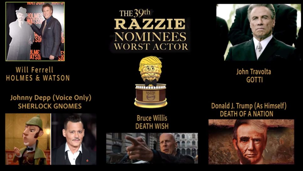 Anuncian nominaciones a los Golden Raspberry Awards