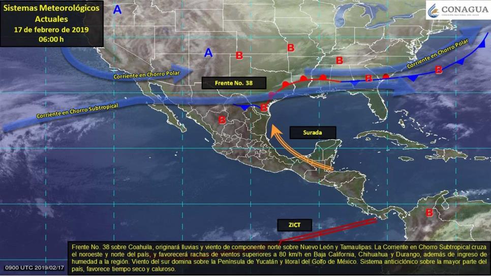 Ambiente caluroso en Sinaloa y templado en Sonora