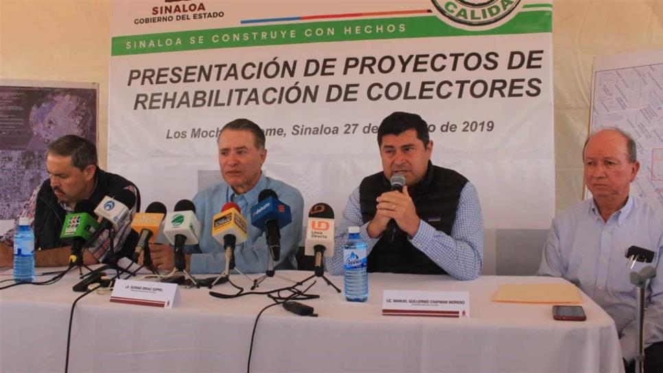 Anuncia Gobernador inicio de 4 colectores para Los Mochis