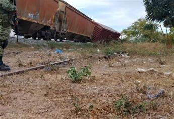 Se descarrilla tren carguero en Culiacán