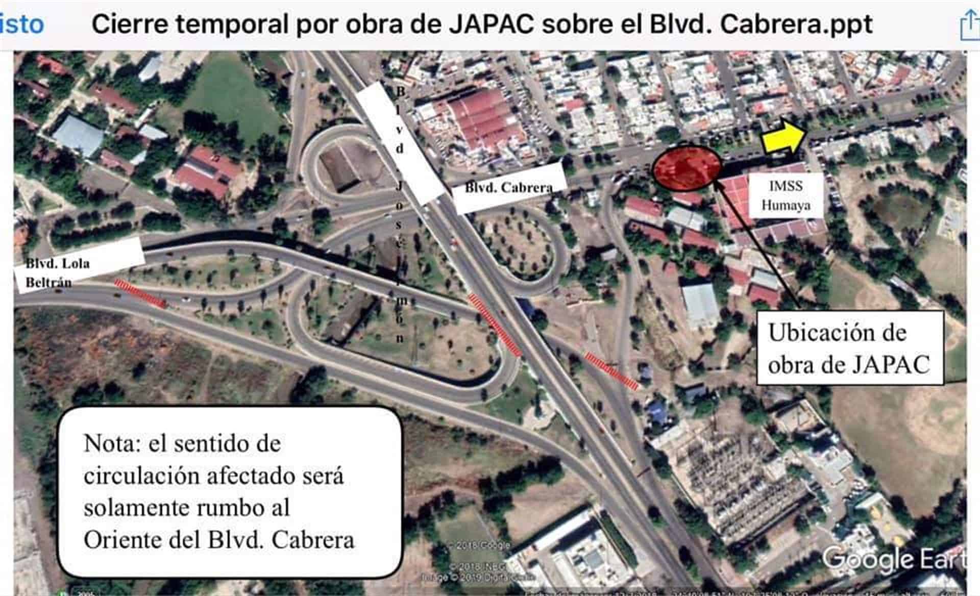 Cerrarán tramo del bulevar Enrique Cabrera en Culiacán