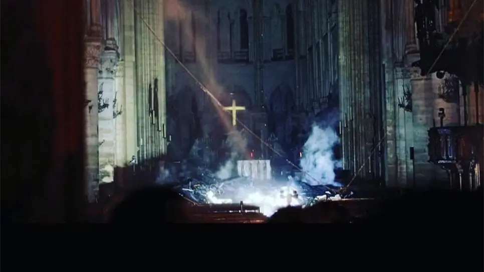 Así quedó el interior de la catedral. FOTO: Internet