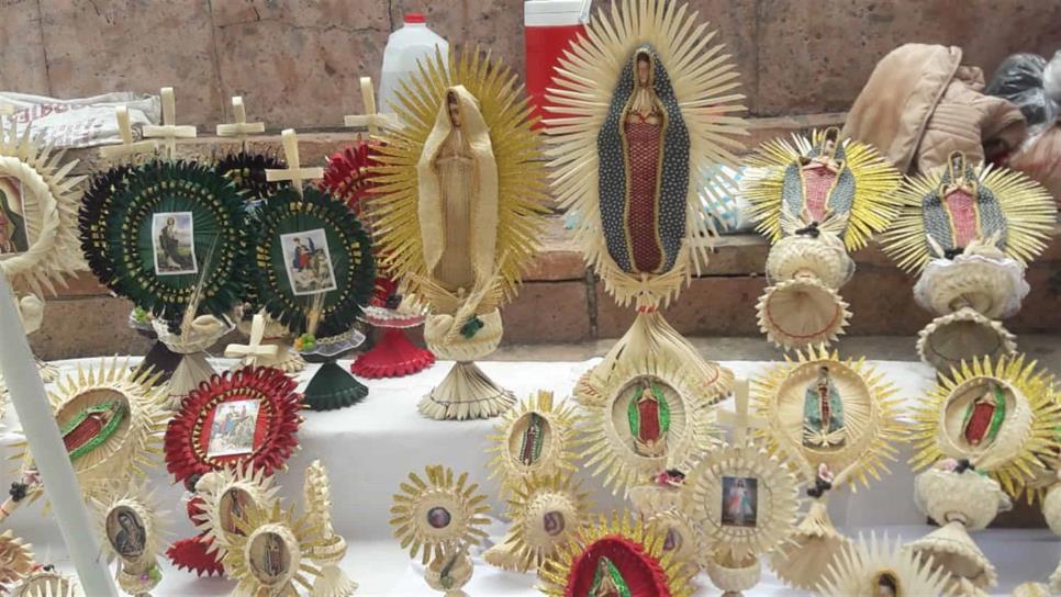 Virgen hecha de palma, la figura más vendida en Culiacán
