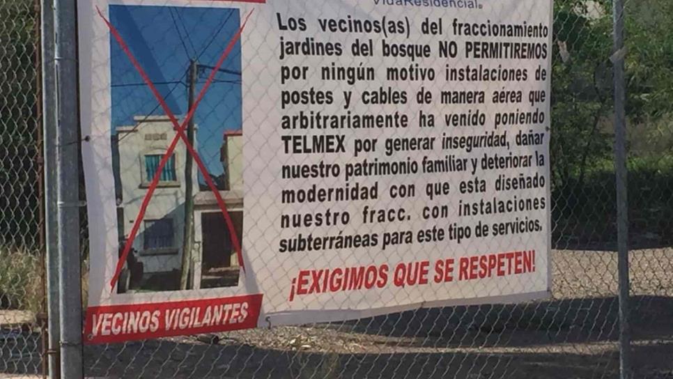 Acusan a Telmex de contaminación visual en Los Mochis