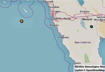 Ocurre sismo de magnitud preliminar 4.7 en Playas de Rosarito, BC