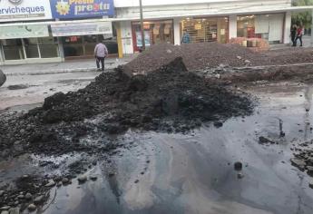 Detienen excavaciones en céntrico crucero de Los Mochis