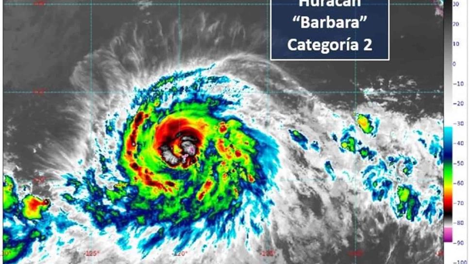 Bárbara se intensifica a huracán de categoría 2 lejos de costas nacionales Bárbara se intensifica a huracán de categoría 2 lejos de costas nacionales