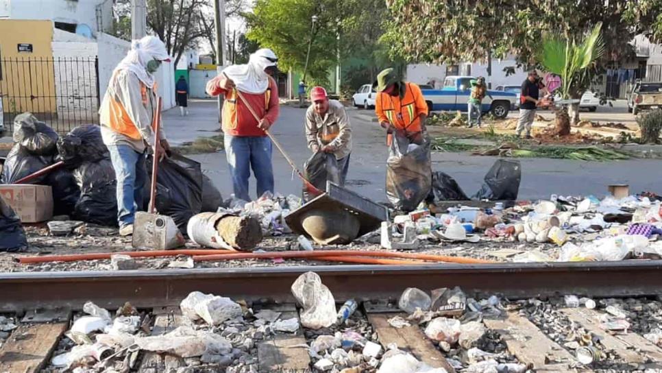 Recolectan más de 20 t de basura por jornada de limpieza, en Culiacán