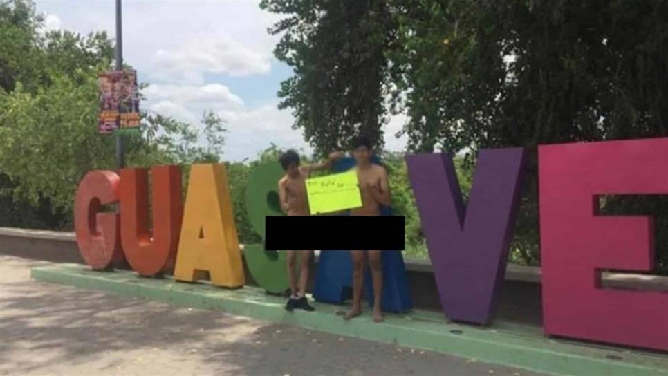 Exhiben desnudos a dos jóvenes en Guasave, los acusan de ladrones